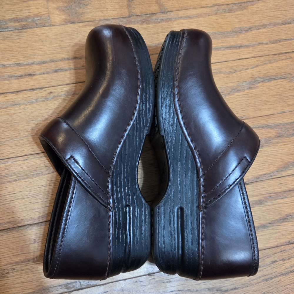 Dansko Burgundy Leather Slip-On Clog - Picture 7 of 9